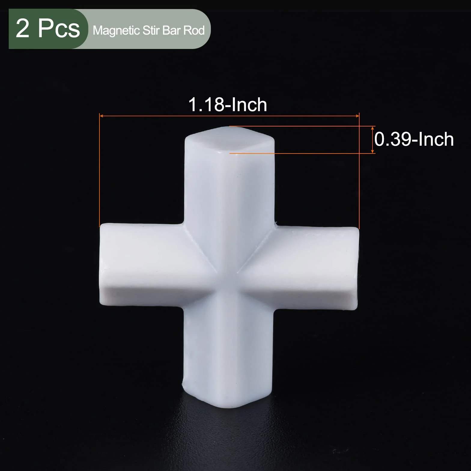 YOKIVE 2 szt. magnetycznych mieszadełek powlekanych PTFE, mieszadło krzyżowe, doskonałe do mieszania płynnego roztworu w laboratorium (białe, 3,5 cm)