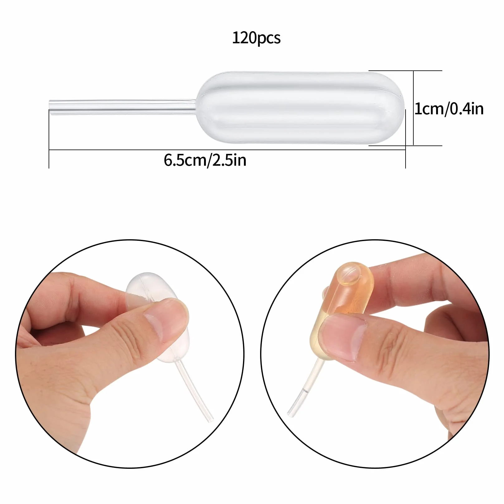 120 sztuk plastikowych pipet, pojemność 4 ml, dozowniki, pipety do przekładania, łatwe do użycia i uniwersalne, do truskawek, czekolady, dżemu, babeczek