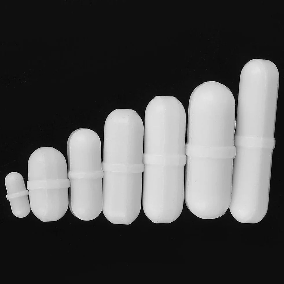 7 Sztuk Typu B PTFE Mieszadła Mieszadła Mieszalniki Akcesoria Mieszadła Laboratoryjne Magnetyczne Mieszadło Mieszadło Mieszadło do Mieszadła Magnetycznego Biały dla Przemysłu Badań Naukowych