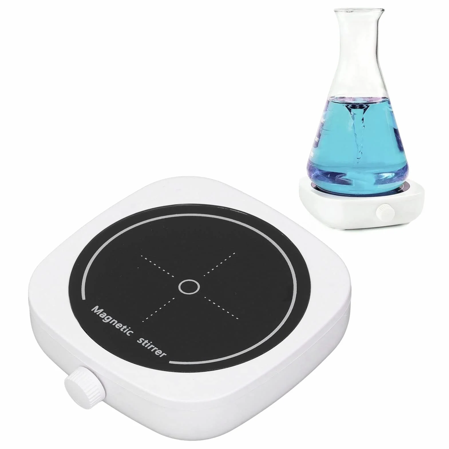 Mieszadło Magnetyczne, Mieszadło Magnetyczne Mini Płyta Mieszająca USB z Mieszadłem do Laboratorium i Homebrew, Maksymalna pojemność Mieszania 1000 Ml, 4,9 X 4,5 X 1,4 Cala