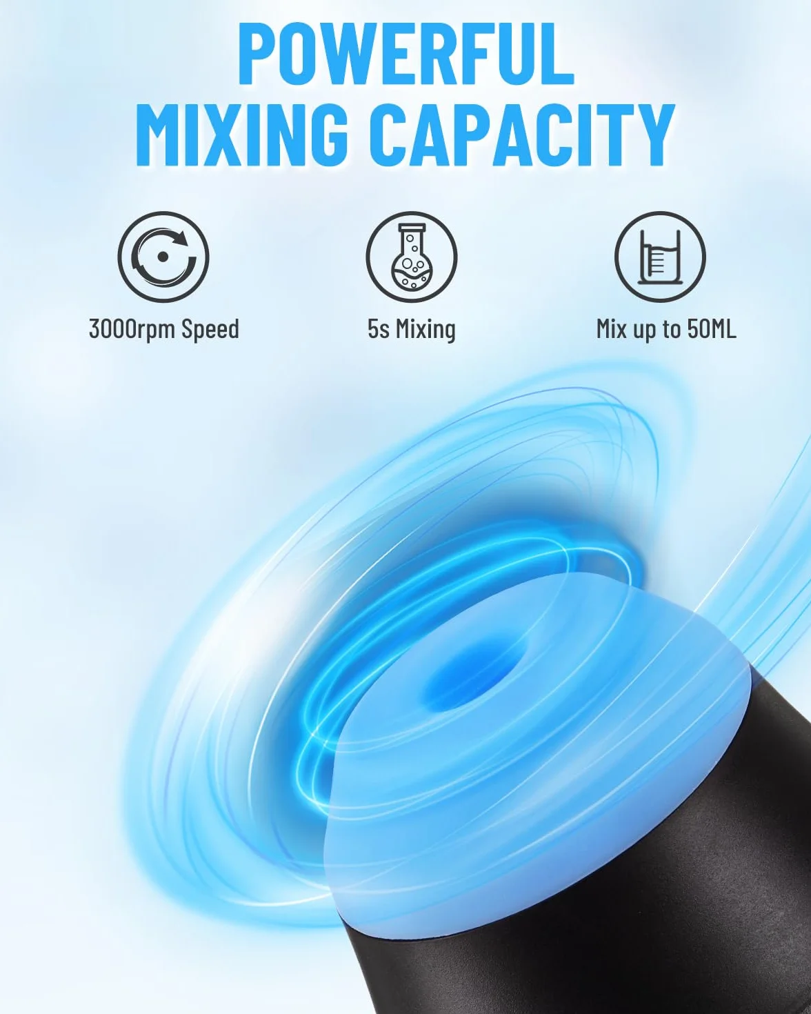 Mini Vortex mikser do mieszania farb akrylowych, Citadel Vallejo, 3000 obr./min, mikser kolorów Vortex Shaker, do farb akrylowych, Citadel Vallejo, lakier do paznokci, klej do rzęs