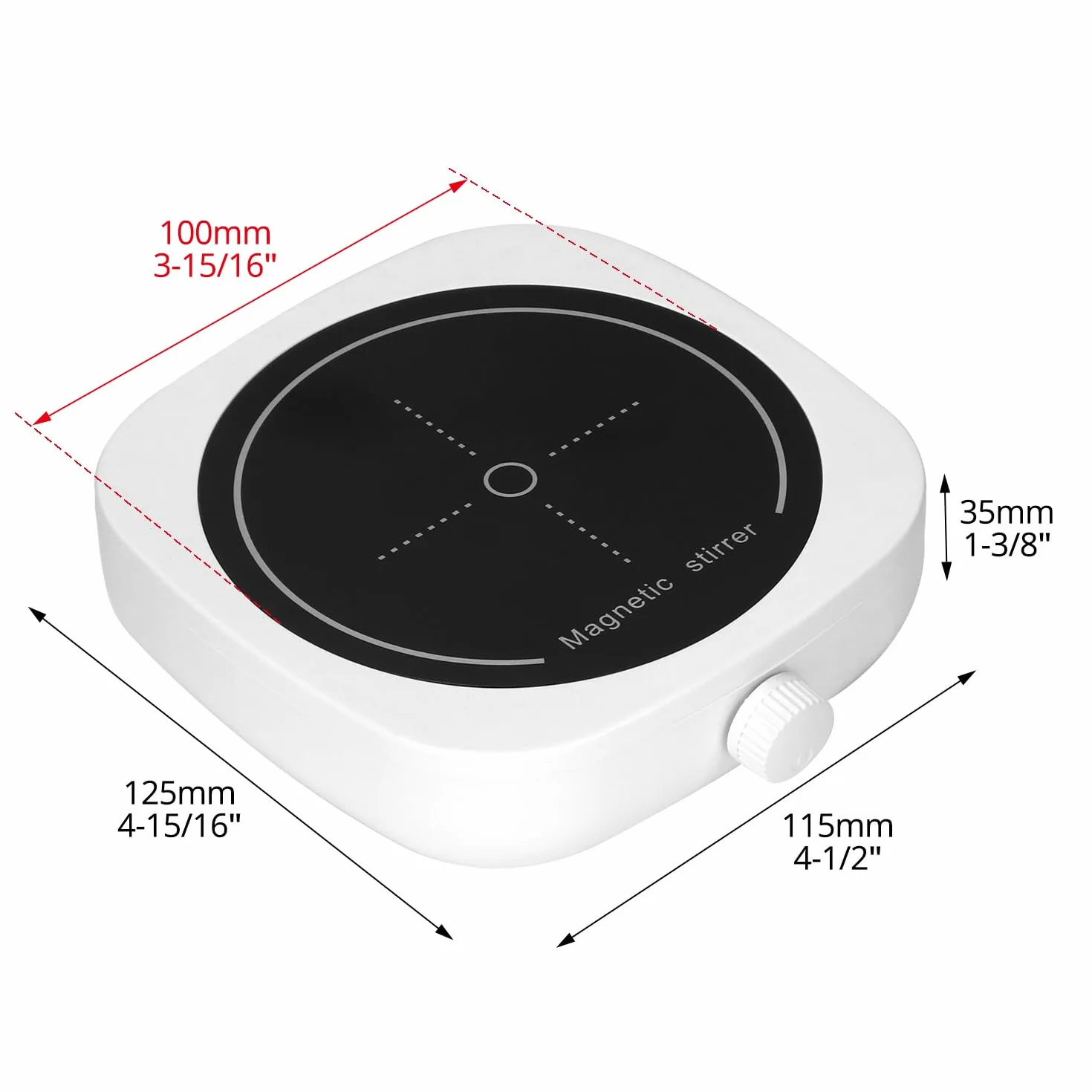 QWORK® Mieszadło magnetyczne zasilane przez USB o regulowanej prędkości 2000 obr./min, pojemność 1000 ml, idealny do warzenia w laboratoriach i w domu