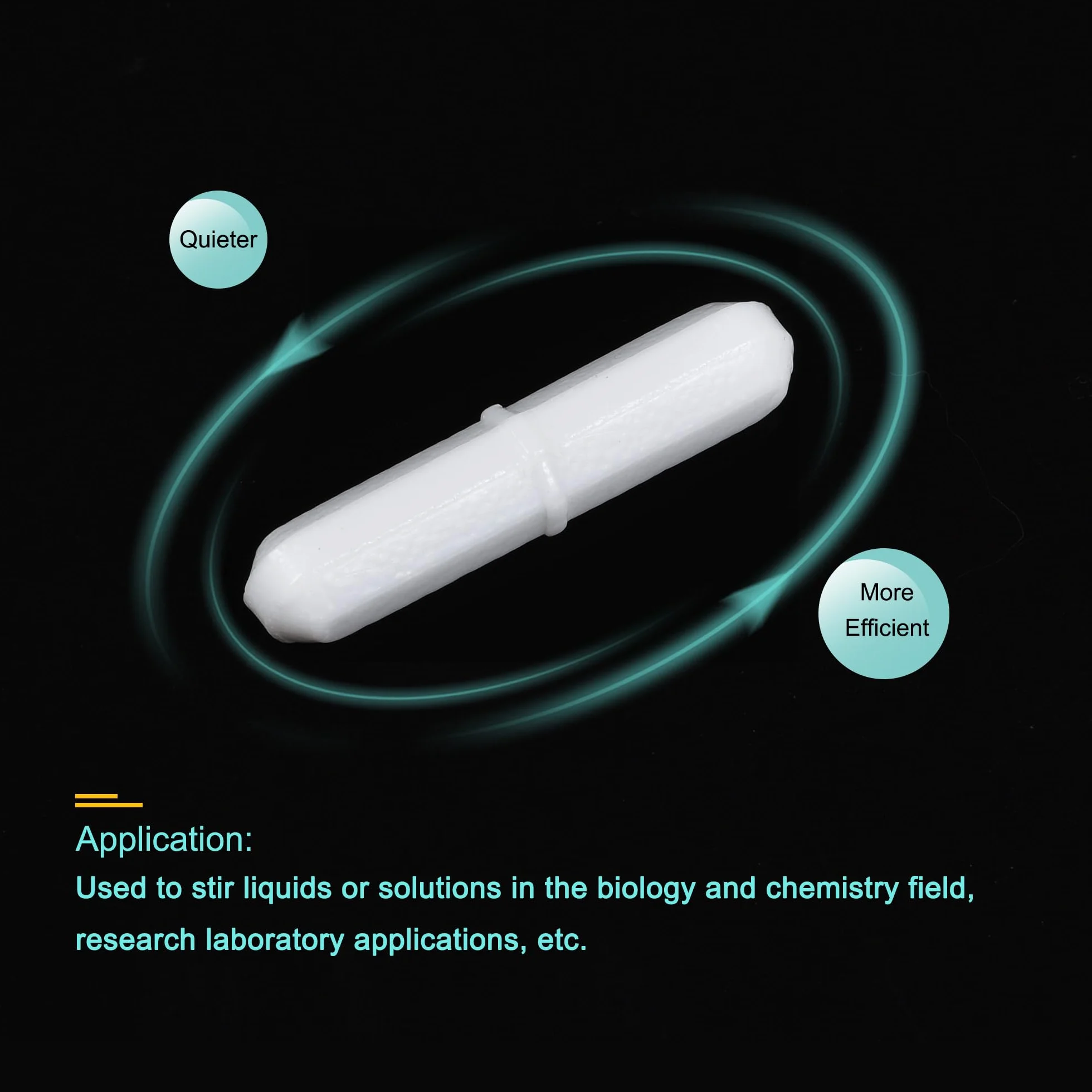 sourcing map 2 sztuki mieszadło magnetyczne mieszadło mieszadło 40 mm (1,57 cala) forma pierścieniowa powłoka PTFE magnes biały do laboratorium
