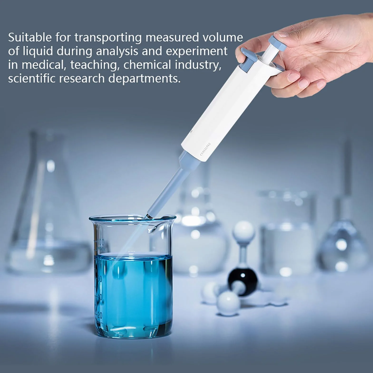 Pipet, Lab MicroPipette, Single-Channel Adjustable Volume Micro Pipette High-Accurate MicroPipette Variable Volume Pipette, Transfer Pipettes