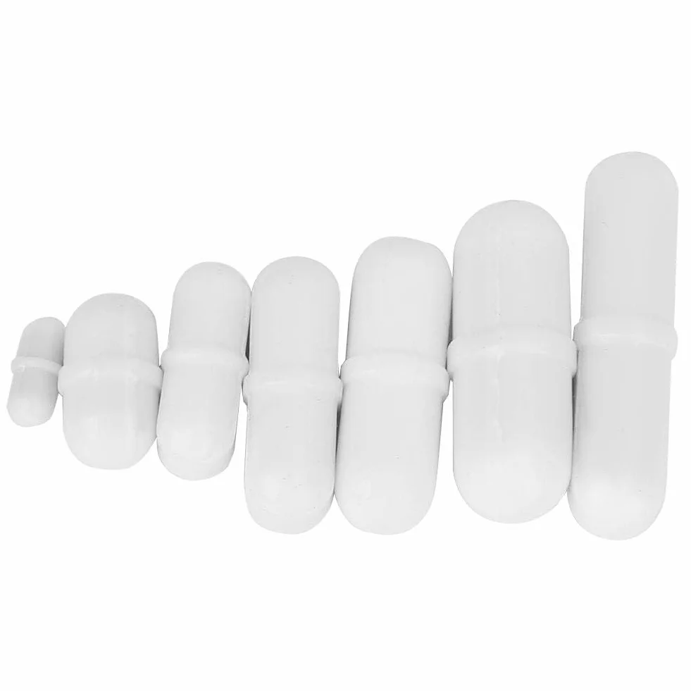 7 Sztuk Typu B PTFE Mieszadła Mieszadła Mieszalniki Akcesoria Mieszadła Laboratoryjne Magnetyczne Mieszadło Mieszadło Mieszadło do Mieszadła Magnetycznego Biały dla Przemysłu Badań Naukowych