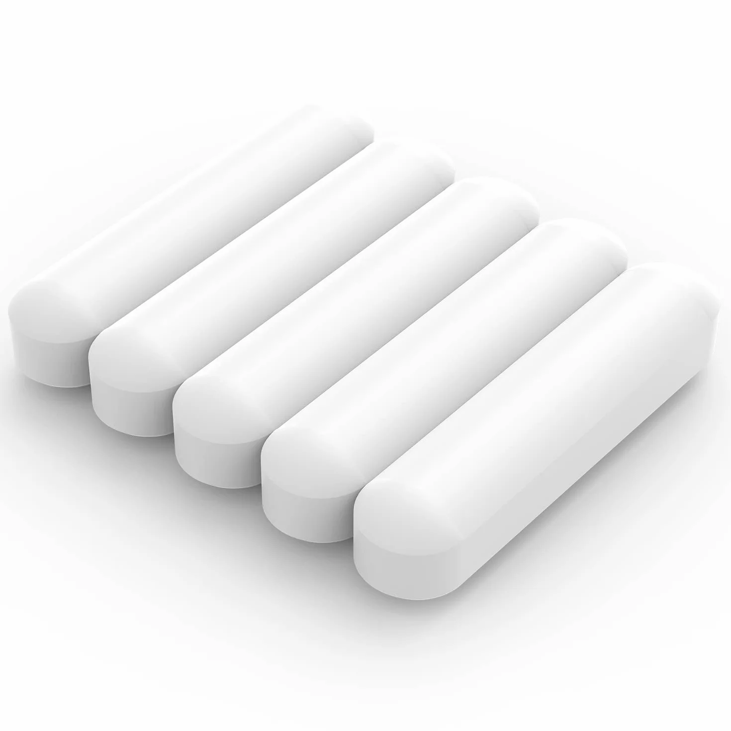 Labasics 5-częściowy zestaw magnetycznych pałeczek do mieszania PTFE, 20 mm, powlekane PTFE, białe mieszadło laboratoryjne do mieszadła, 5 szt
