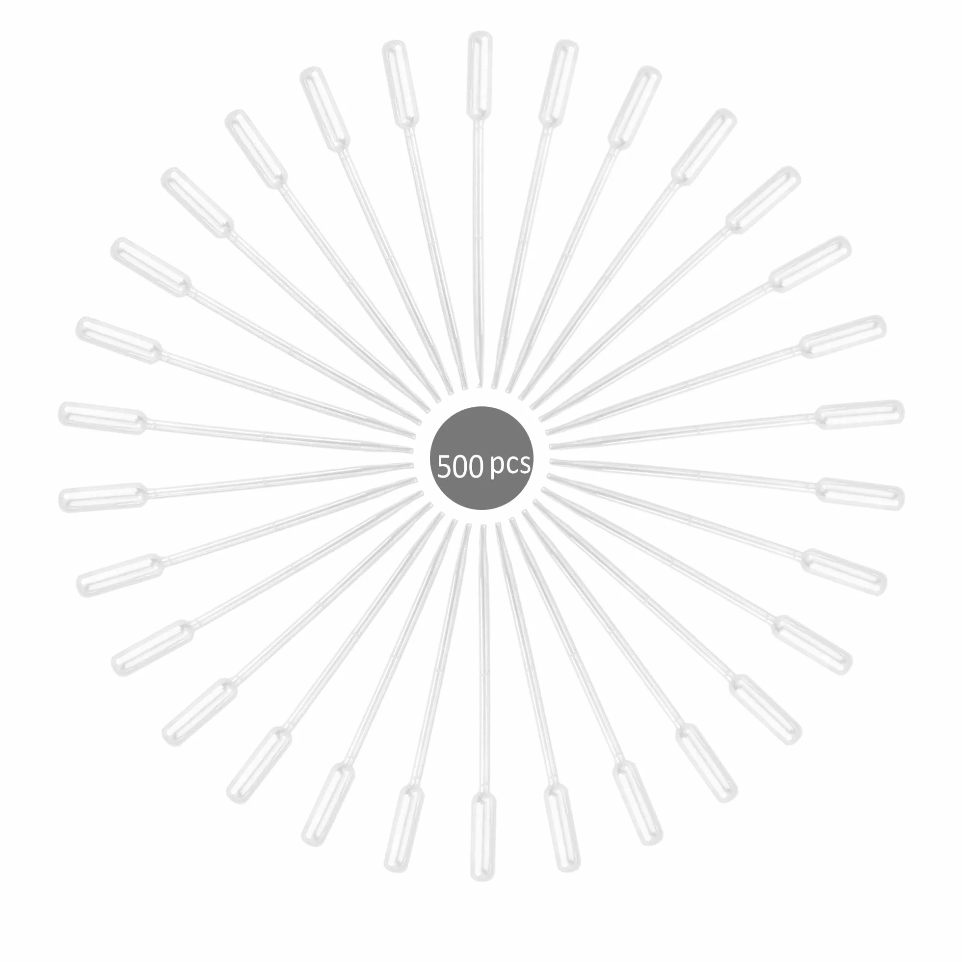 500 sztuk pipety z kroplomierzem, 0,5 ml, pipeta pomiarowa, z polietylenu, do eksperymentów, medycyny, zakraplacze z tworzywa sztucznego, ze skalą do eksperymentów laboratoryjnych, narzędzi do