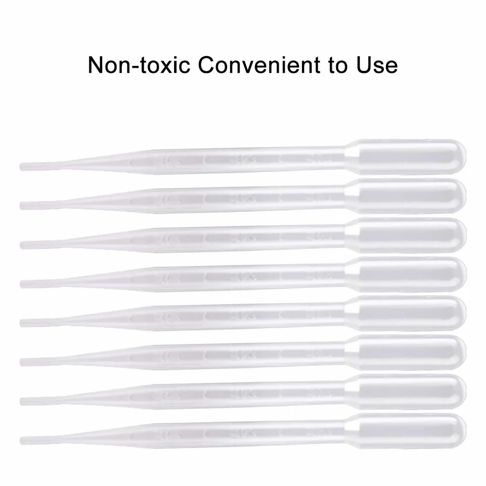 stonylab Pipety z kroplomierzem 3 ml Pipette Dropper, stopniowane plastikowe pipety transferowe do olejków eterycznych, przezroczyste i jednorazowe (3 ml, 100 opakowań)