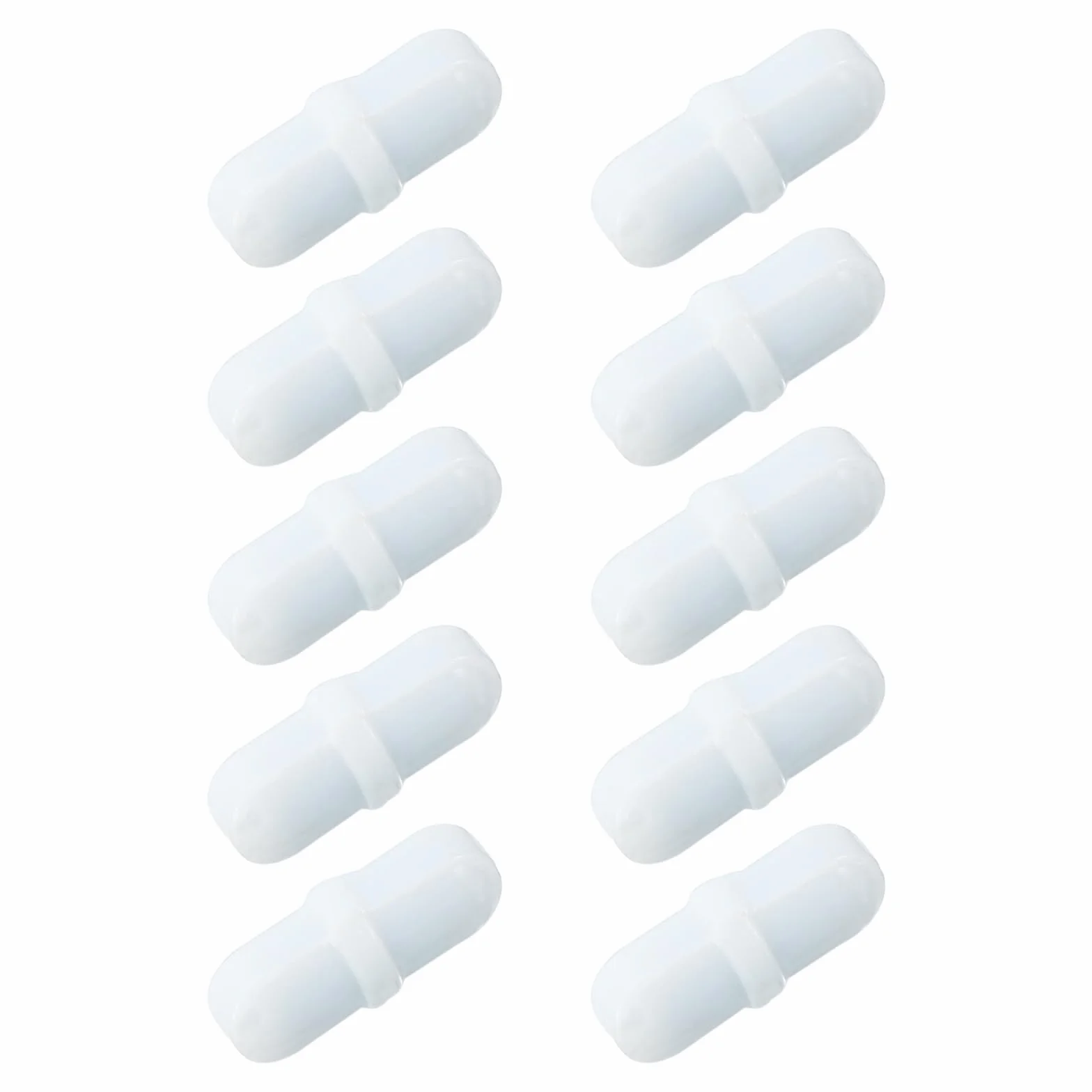QUARKZMAN Magnetyczny pręt mieszający do mieszadła magnetycznego, kształt cylindryczny, powłoka PTFE, biały magnes, 20 mm / 0,79 cala do laboratorium, 10 sztuk