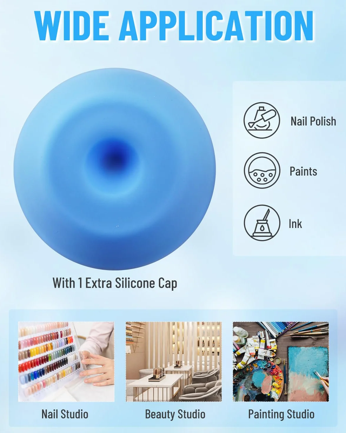 Mini Vortex mikser do mieszania farb akrylowych, Citadel Vallejo, 3000 obr./min, mikser kolorów Vortex Shaker, do farb akrylowych, Citadel Vallejo, lakier do paznokci, klej do rzęs