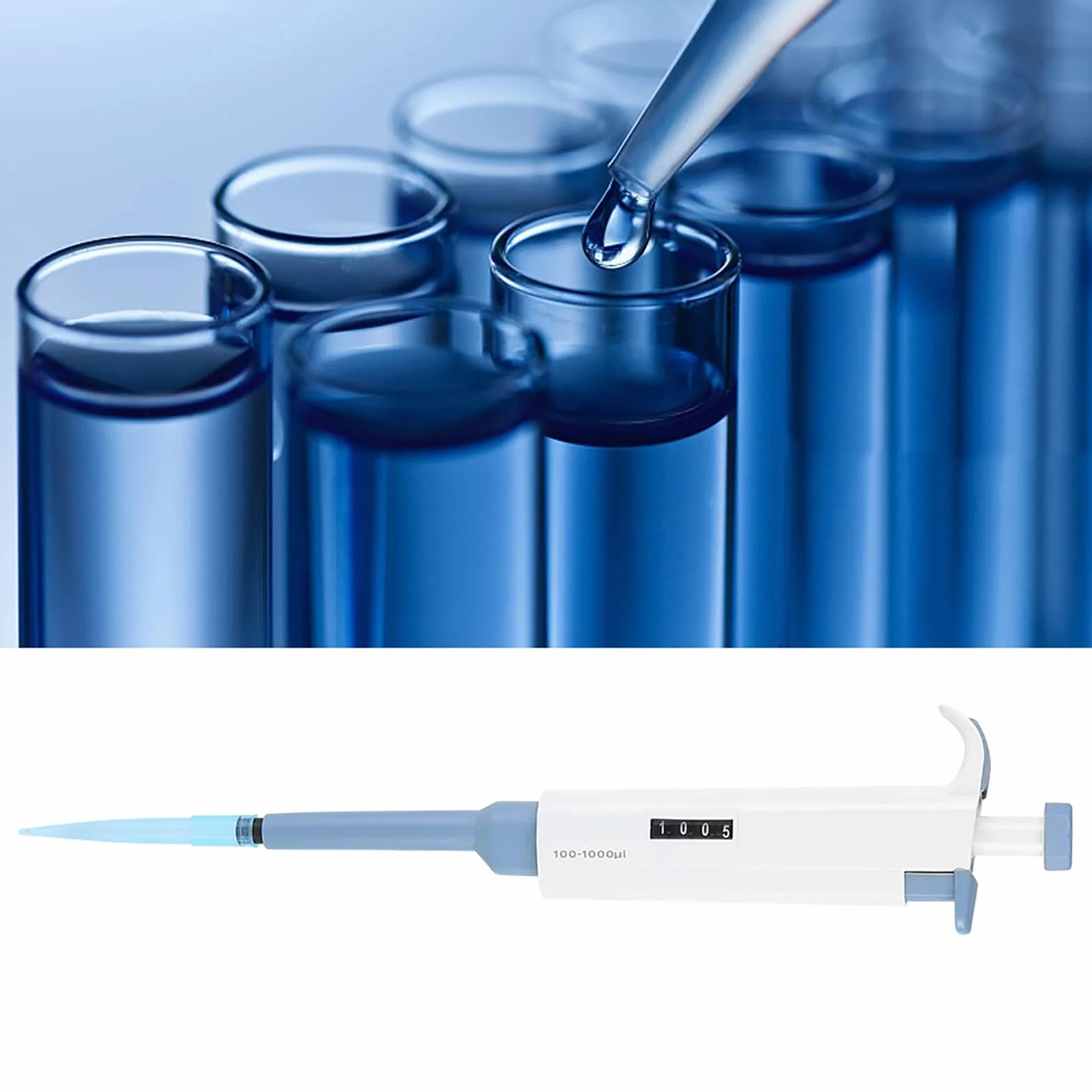Pipet, Lab MicroPipette, Single-Channel Adjustable Volume Micro Pipette High-Accurate MicroPipette Variable Volume Pipette, Transfer Pipettes
