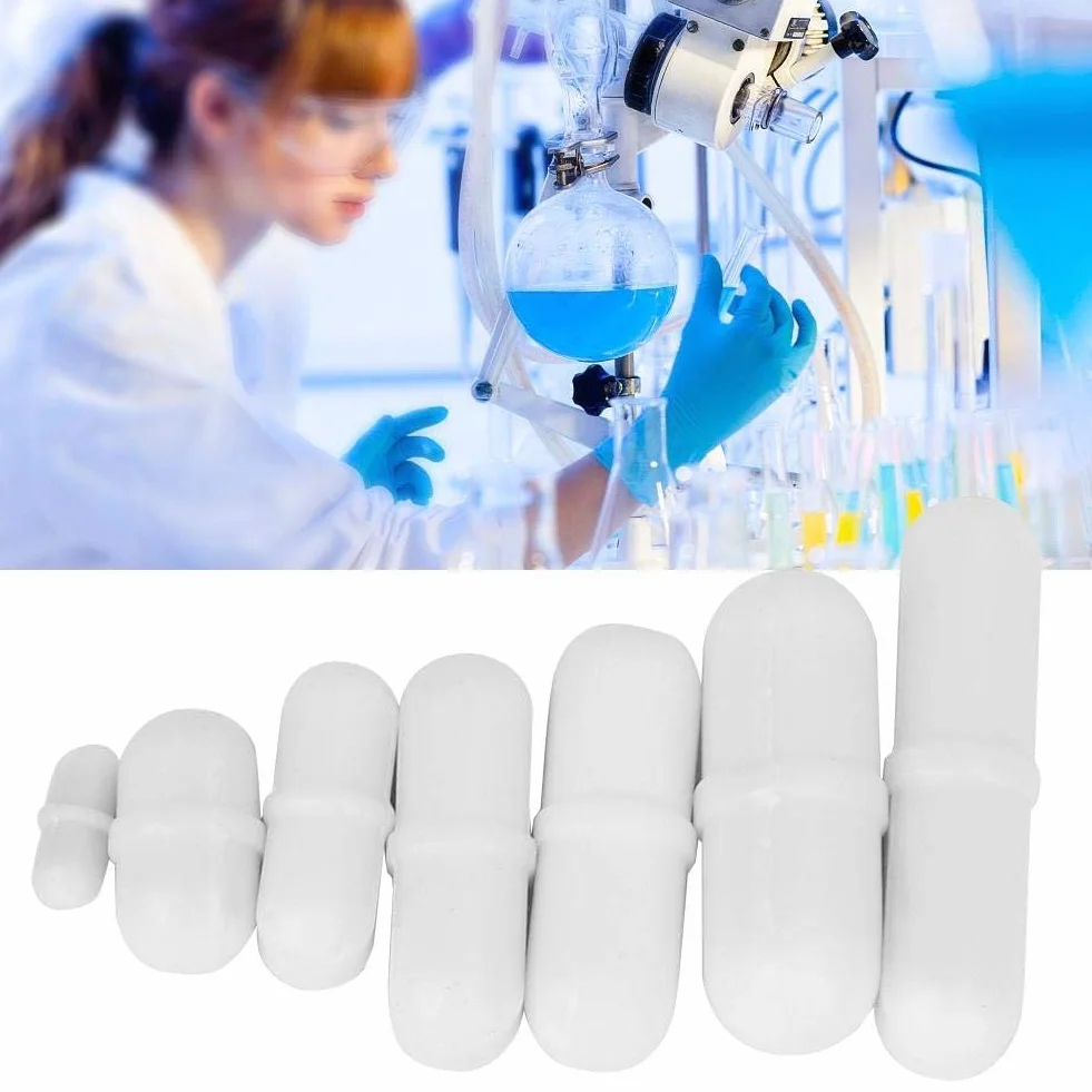 7 Sztuk Typu B PTFE Mieszadła Mieszadła Mieszalniki Akcesoria Mieszadła Laboratoryjne Magnetyczne Mieszadło Mieszadło Mieszadło do Mieszadła Magnetycznego Biały dla Przemysłu Badań Naukowych