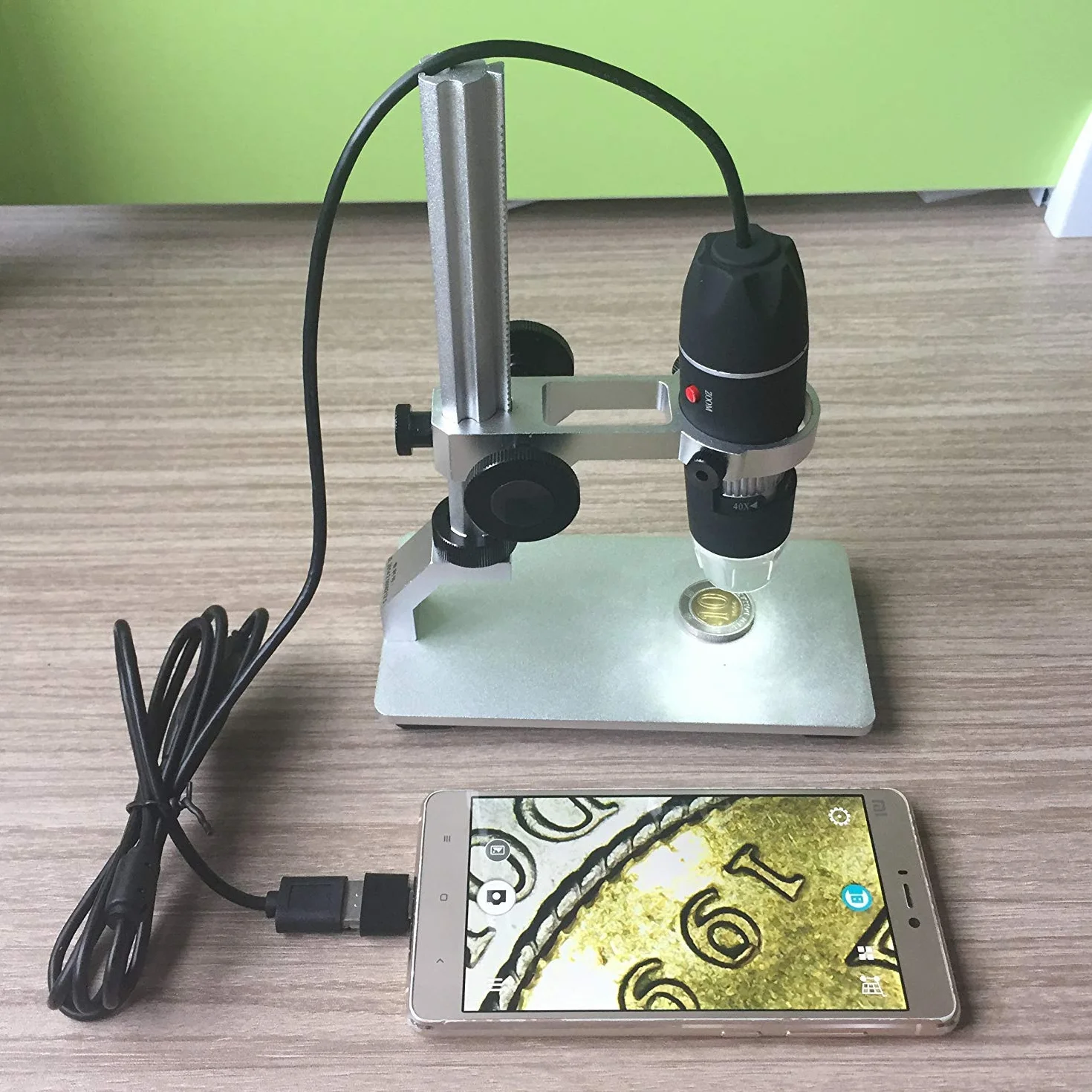 Jiusion Uniwersalny regulowany profesjonalny stojak ze stopu aluminium, uchwyt na biurko z przenośną torbą do przenoszenia do mikroskopu cyfrowego USB, endoskopu, lupy (bez mikroskopu)