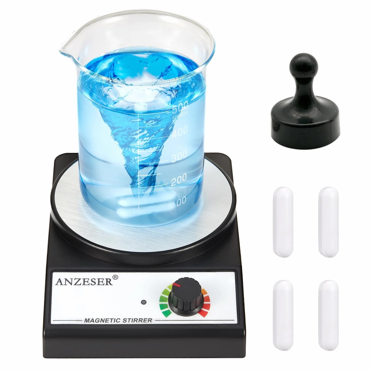 Mieszadło magnetyczne z magnetycznymi prętami mieszającymi, zakres prędkości obrotowej 0~3500 obr./min, ilość mieszania 3000 ml