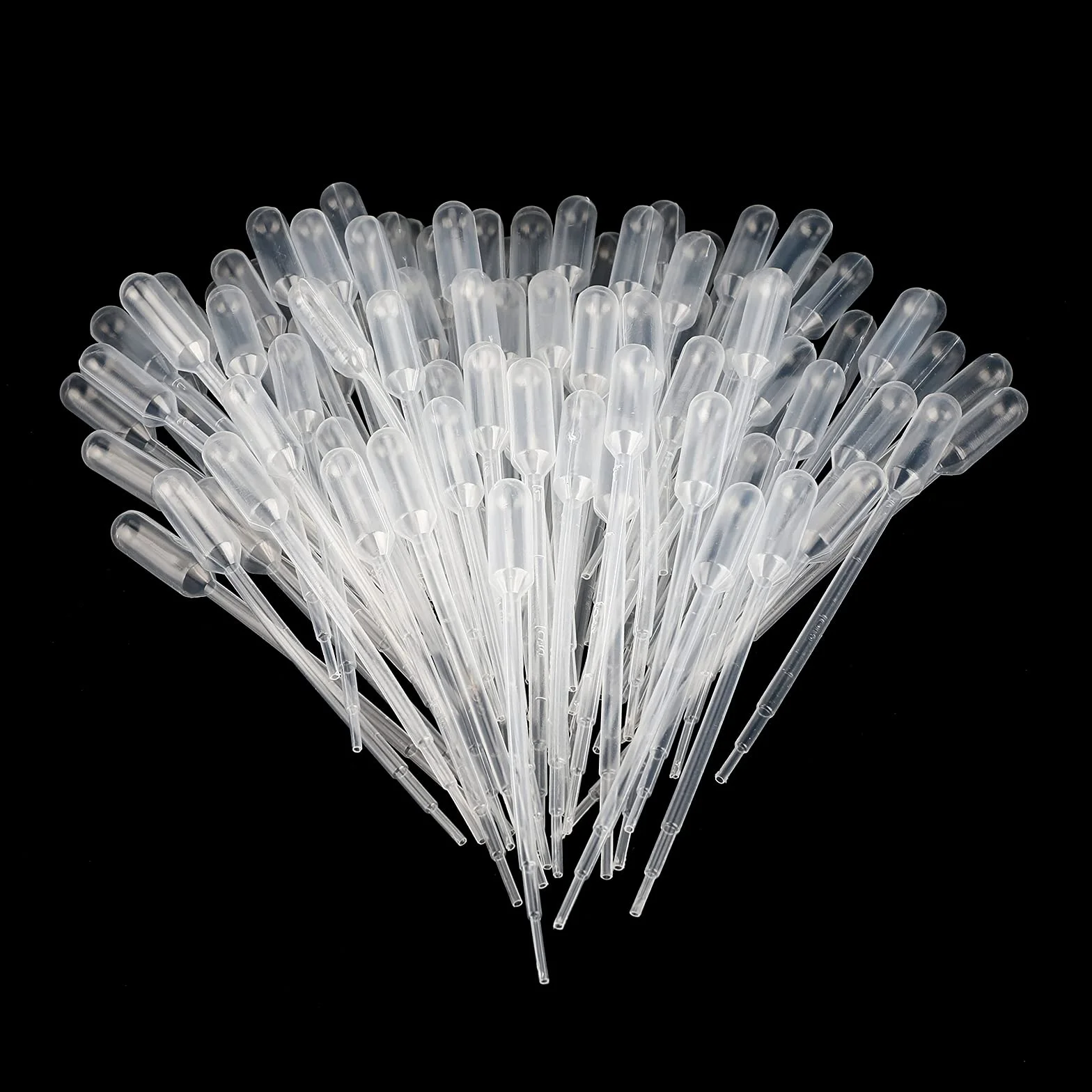 G2PLUS 100 szt. pipety z kroplomierzem, 1 ml, pipeta pomiarowa, z polietylenu, do eksperymentu, medycyny (1 ml)