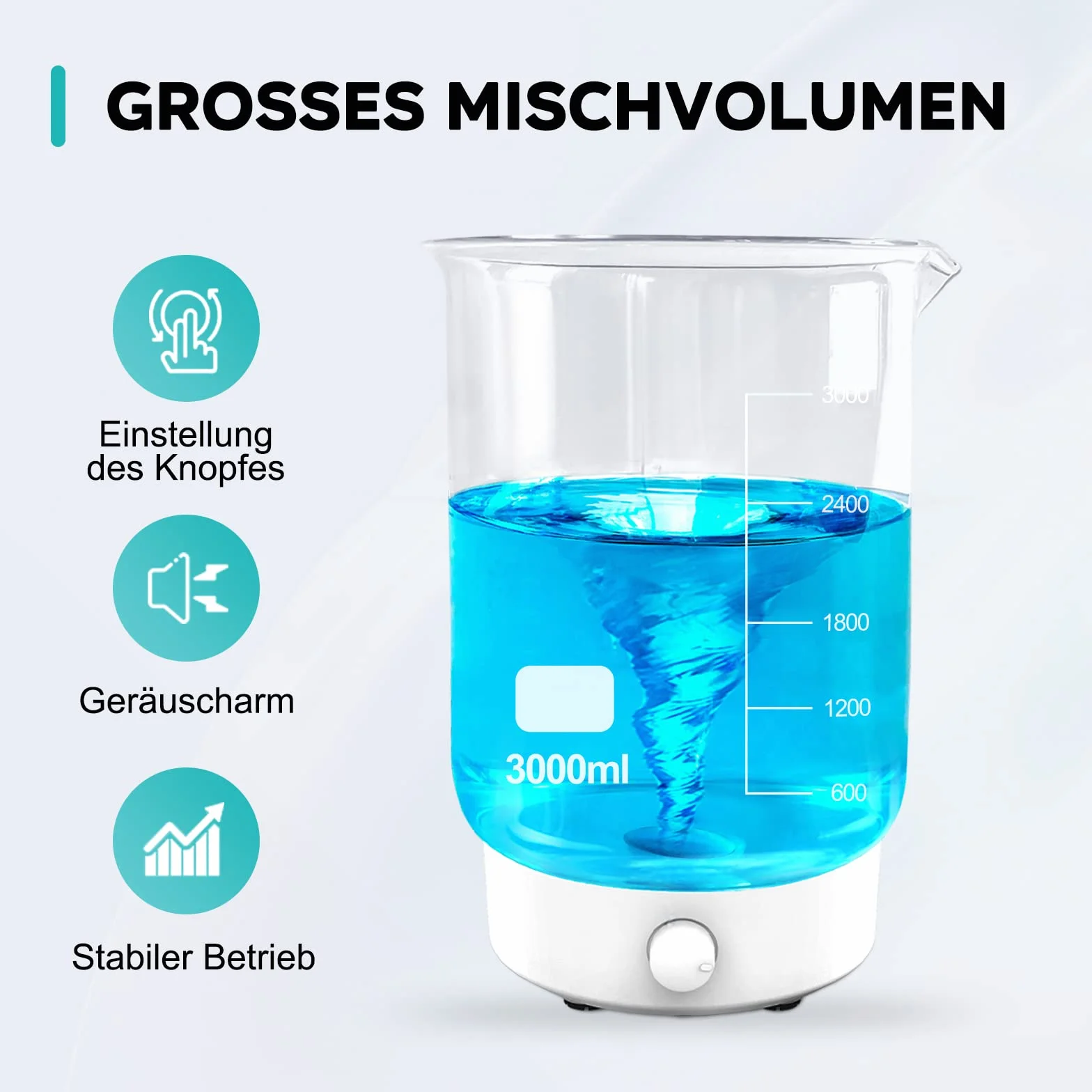 LAB FISH Agitateurs Magnétiques De Laboratoire 200-1800PRM pojemność 3000 ml Melangeur Magnetique do laboratorium i homebrew