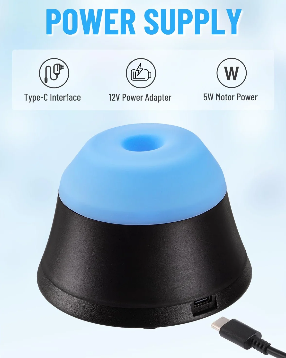 Mini Vortex mikser do mieszania farb akrylowych, Citadel Vallejo, 3000 obr./min, mikser kolorów Vortex Shaker, do farb akrylowych, Citadel Vallejo, lakier do paznokci, klej do rzęs