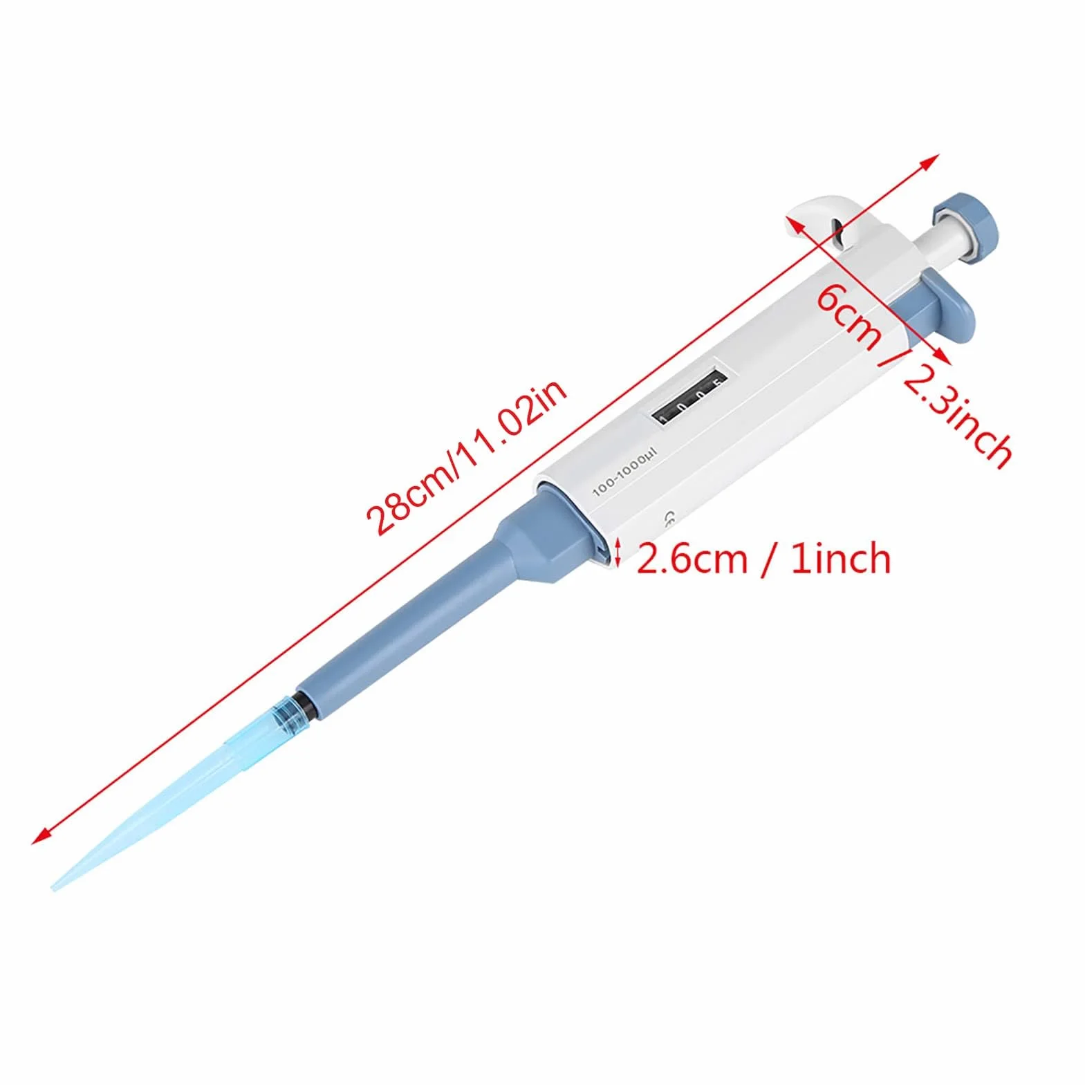 Pipet, Lab MicroPipette, Single-Channel Adjustable Volume Micro Pipette High-Accurate MicroPipette Variable Volume Pipette, Transfer Pipettes