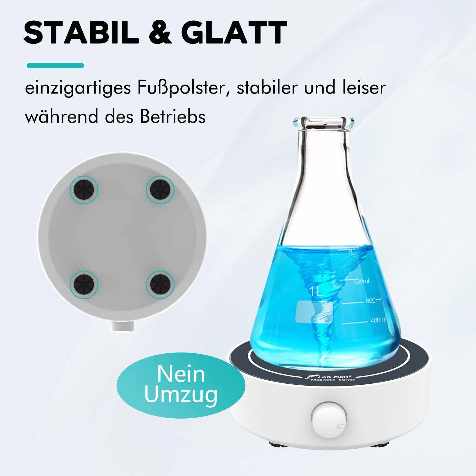 LAB FISH Agitateurs Magnétiques De Laboratoire 200-1800PRM pojemność 3000 ml Melangeur Magnetique do laboratorium i homebrew