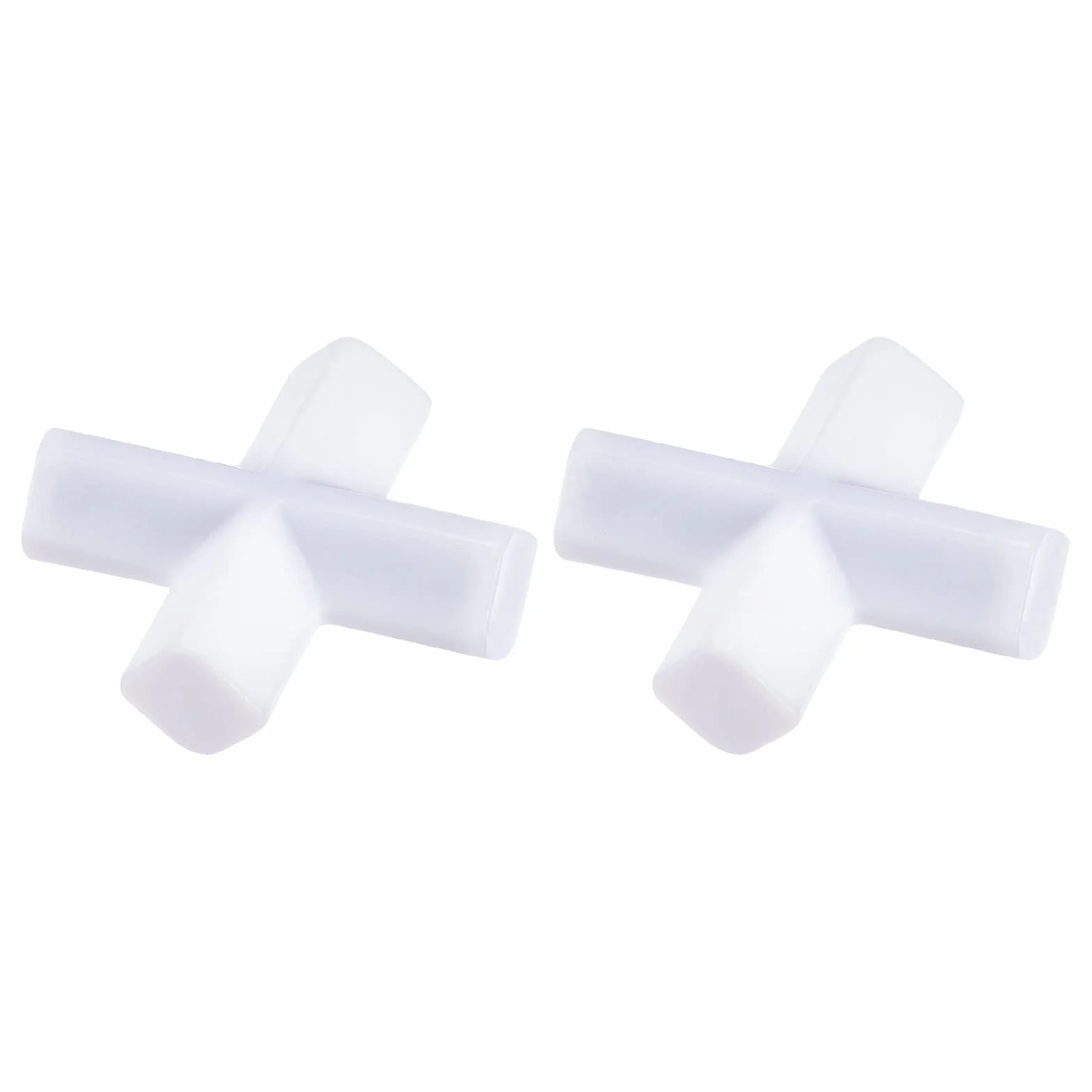 YOKIVE 2 szt. magnetycznych mieszadełek powlekanych PTFE, mieszadło krzyżowe, doskonałe do mieszania płynnego roztworu w laboratorium (białe, 3,5 cm)