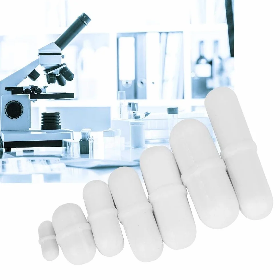 7 Sztuk Typu B PTFE Mieszadła Mieszadła Mieszalniki Akcesoria Mieszadła Laboratoryjne Magnetyczne Mieszadło Mieszadło Mieszadło do Mieszadła Magnetycznego Biały dla Przemysłu Badań Naukowych