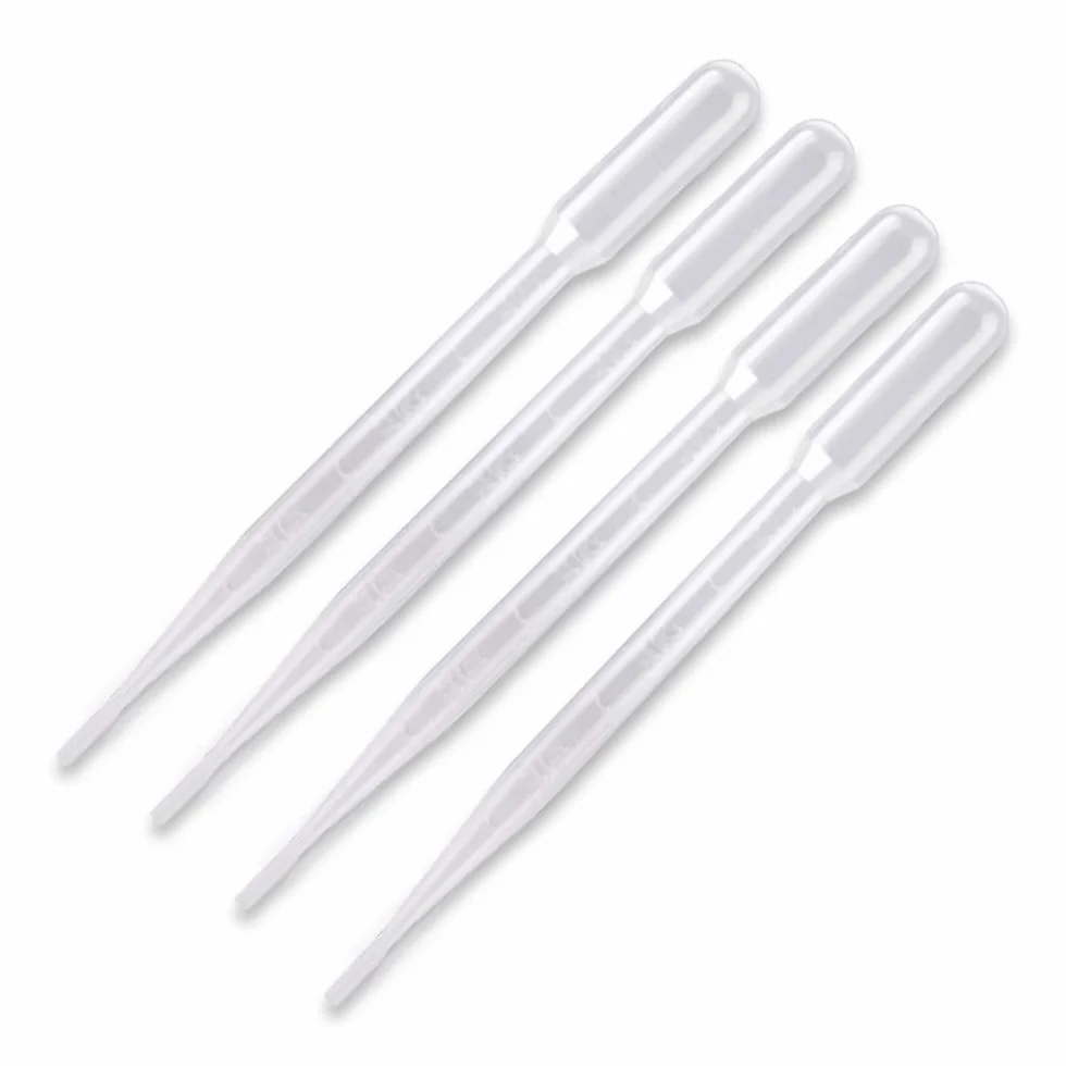stonylab Pipety z kroplomierzem 3 ml Pipette Dropper, stopniowane plastikowe pipety transferowe do olejków eterycznych, przezroczyste i jednorazowe (3 ml, 100 opakowań)