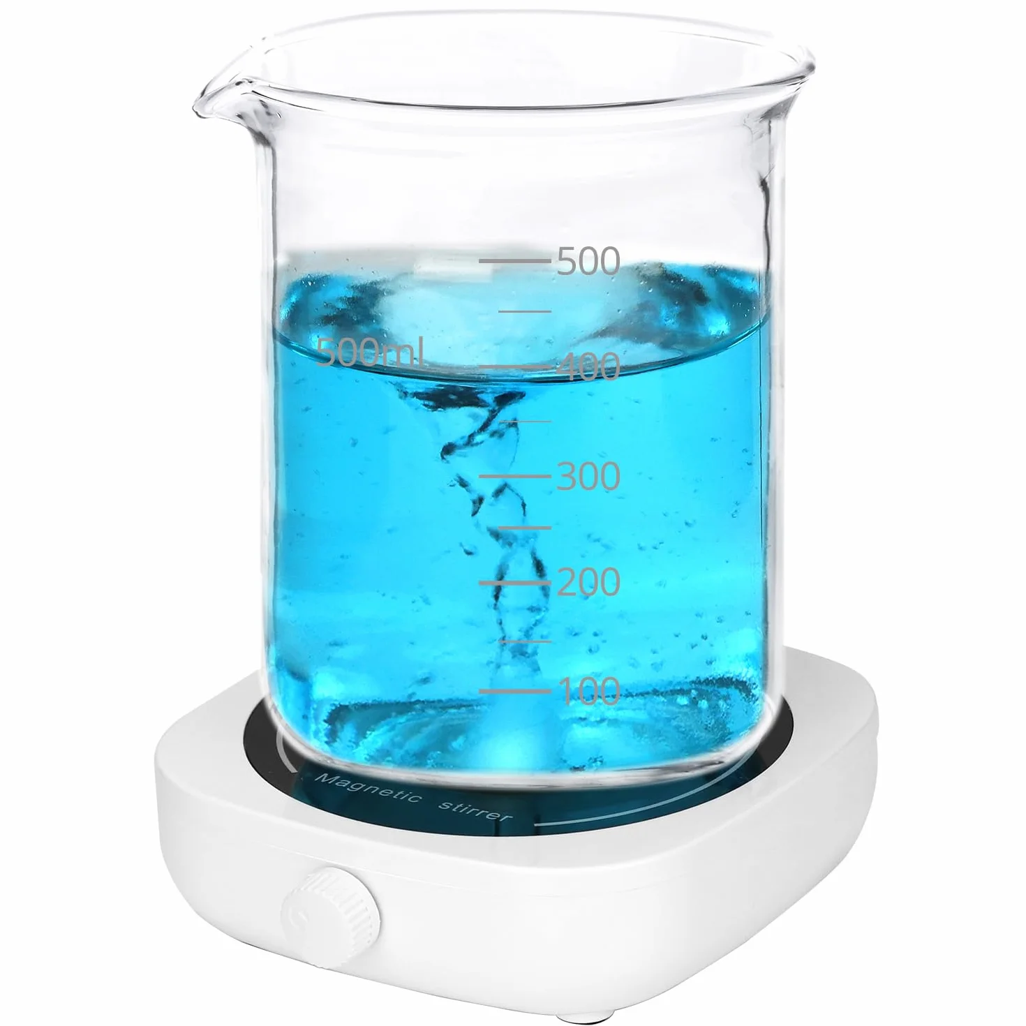 QWORK® Mieszadło magnetyczne zasilane przez USB o regulowanej prędkości 2000 obr./min, pojemność 1000 ml, idealny do warzenia w laboratoriach i w domu