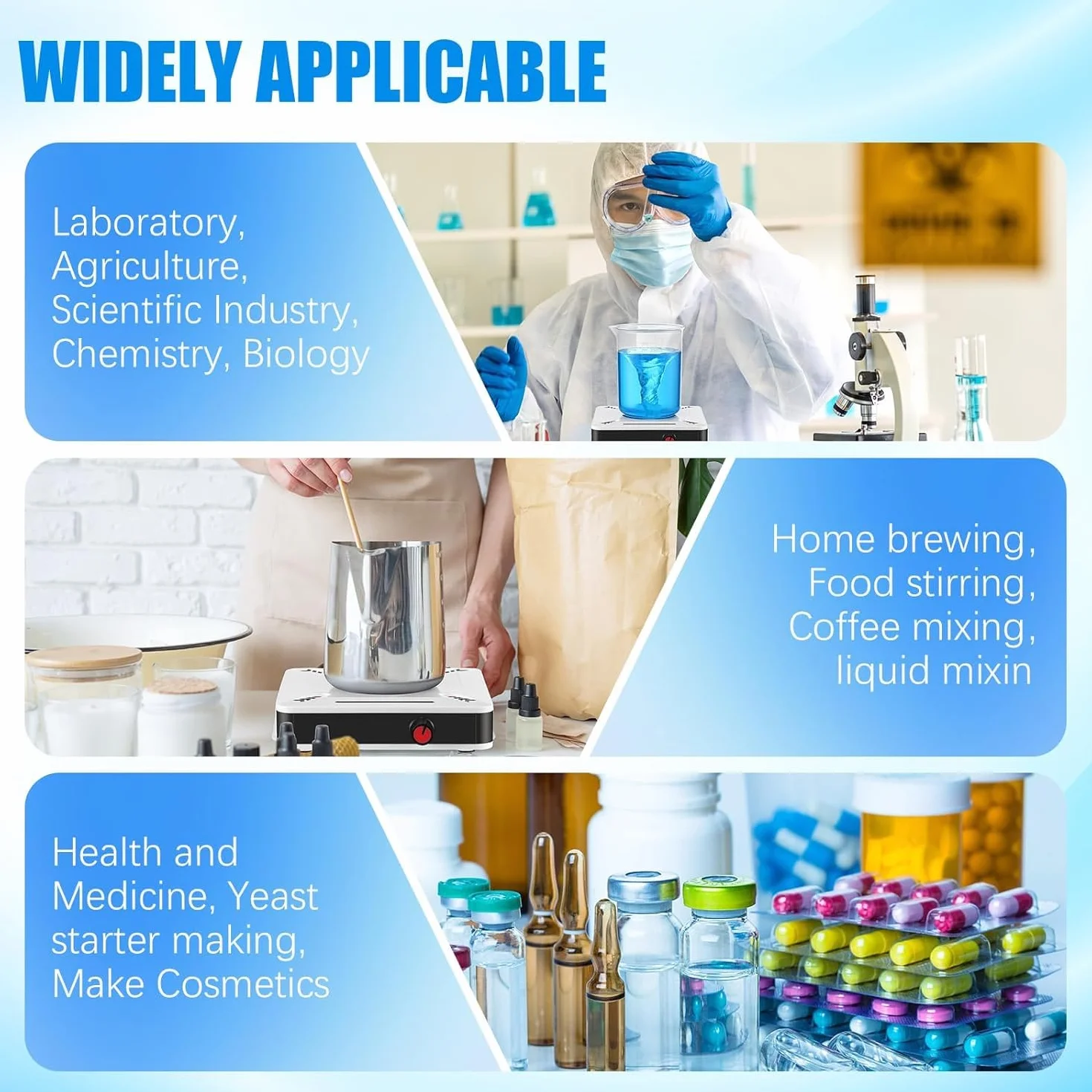 Mieszadło magnetyczne HJ-1S mini tworzywo sztuczne 1000 ml 25 W mieszadło magnetyczne maszyna do mieszania do laboratorium szkolnego petrochemicznego metalu 0-2400 obr./min wtyczka UE 100-240 V)
