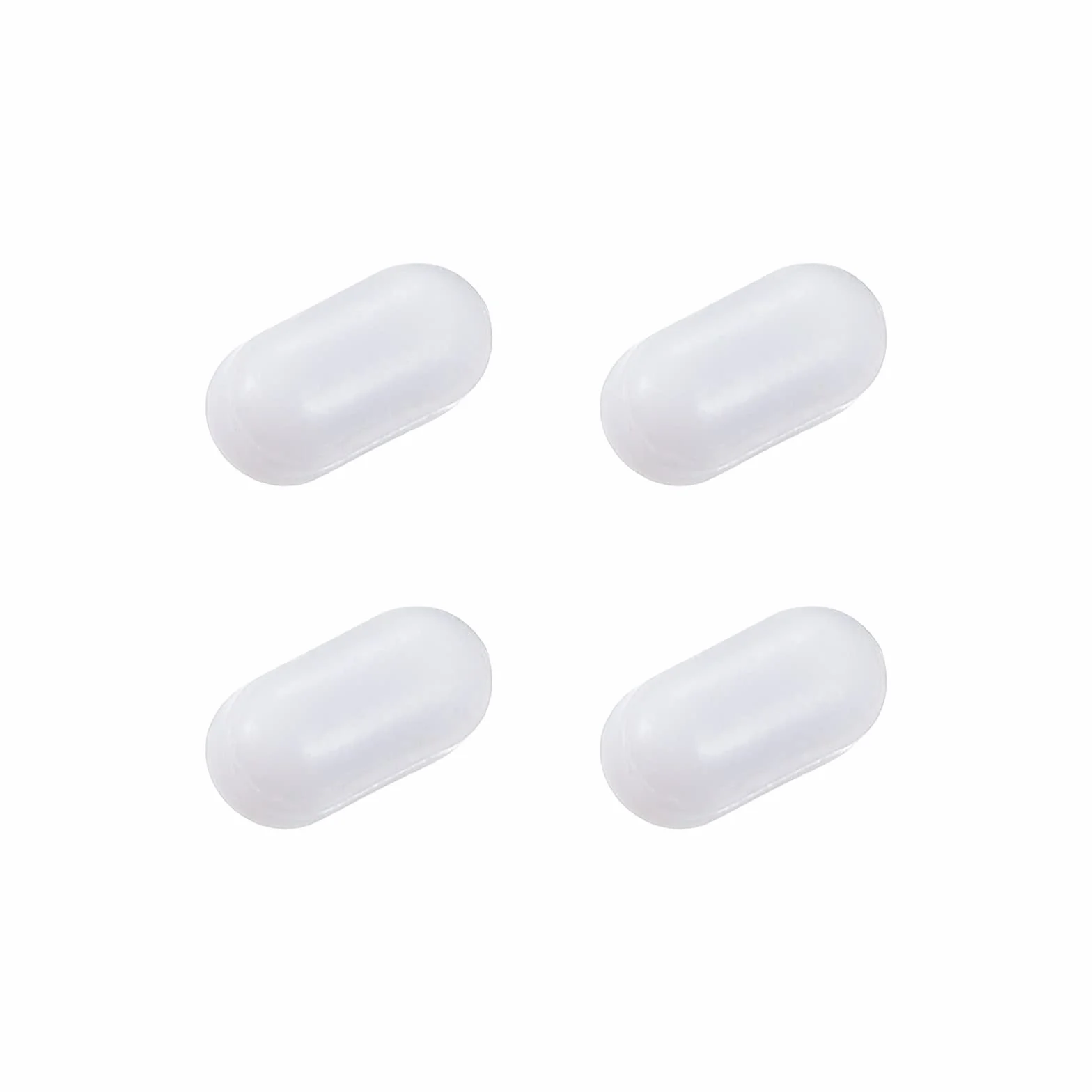 sourcing map 4 sztuki mieszadło magnetyczne mieszadło mieszadło 10 mm (0,39") forma cylindryczna powłoka PTFE magnes biały do laboratorium