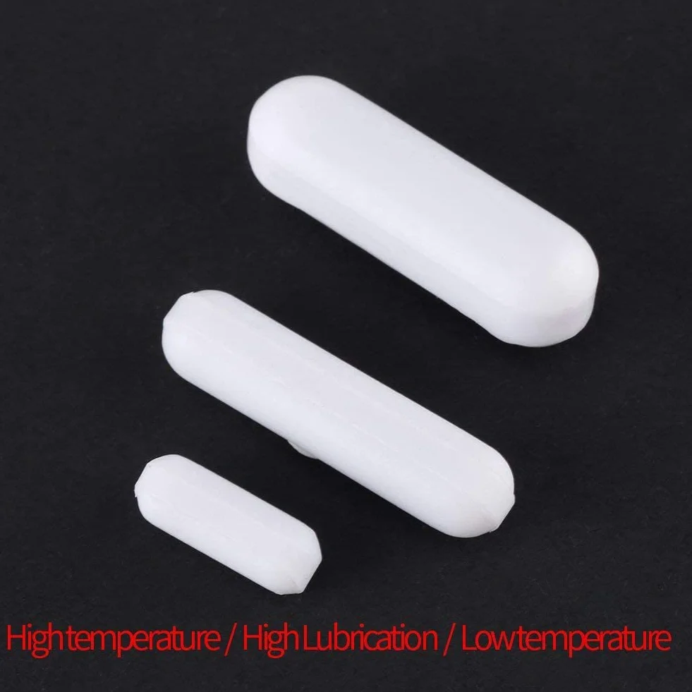 5 stücke Magnetrührer Mixer Rührstab Typ C Weiße Farbe PTFE Rührstab Labor Rührer(C7*30mm)