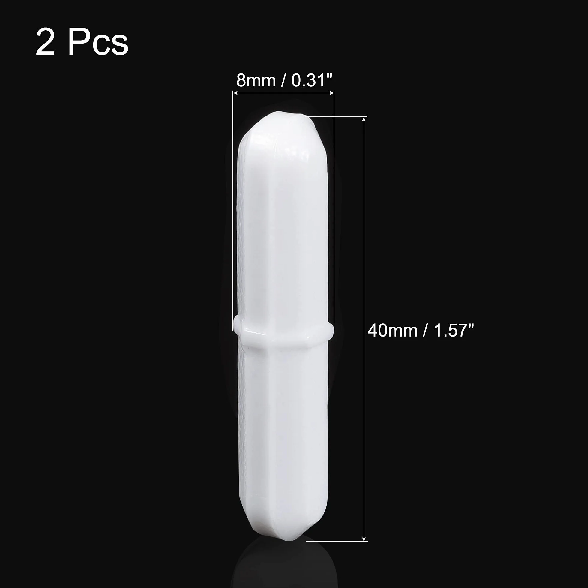 sourcing map 2 sztuki mieszadło magnetyczne mieszadło mieszadło 40 mm (1,57 cala) forma pierścieniowa powłoka PTFE magnes biały do laboratorium