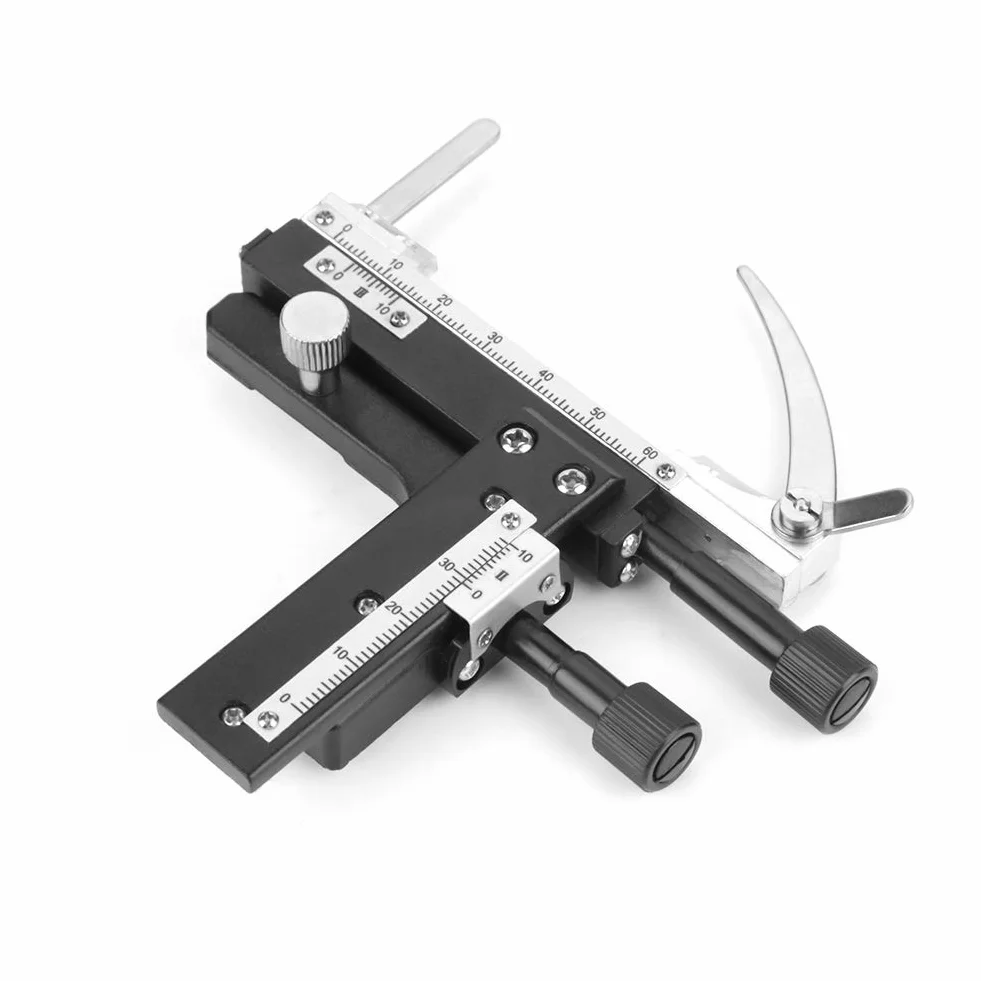 Ruchomy stolik mikroskopowy, dołączany stolik mechaniczny, ruchoma linijka o wysokiej precyzji ze stopu aluminium, do akcesoriów mikroskopowych