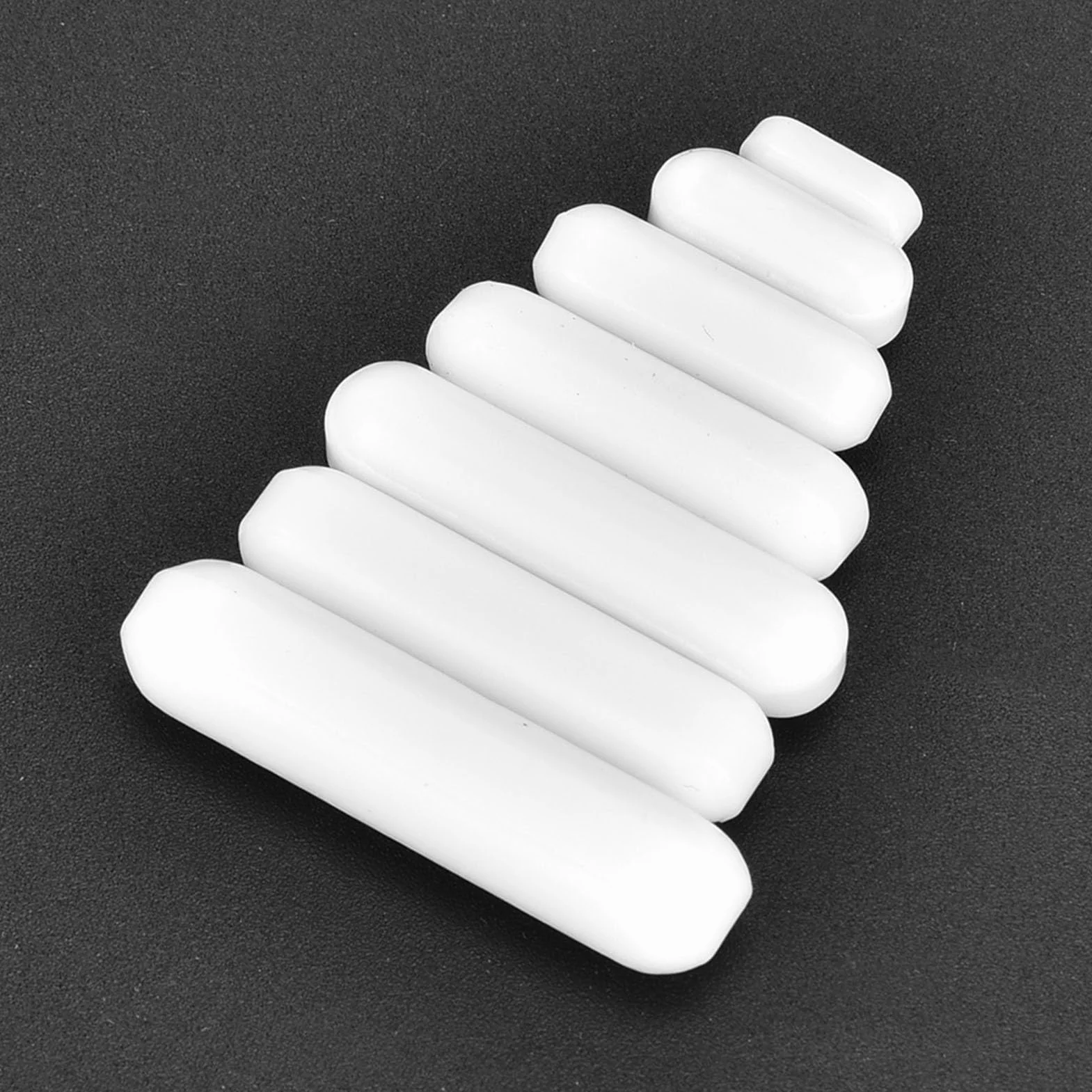 7 Sztuk Mieszadło Magnetyczne z Pokrywą PTFE, Mieszadełka Odporność na Korozję – Biały Komplet do Laboratorium Biochemicznego, Typ C