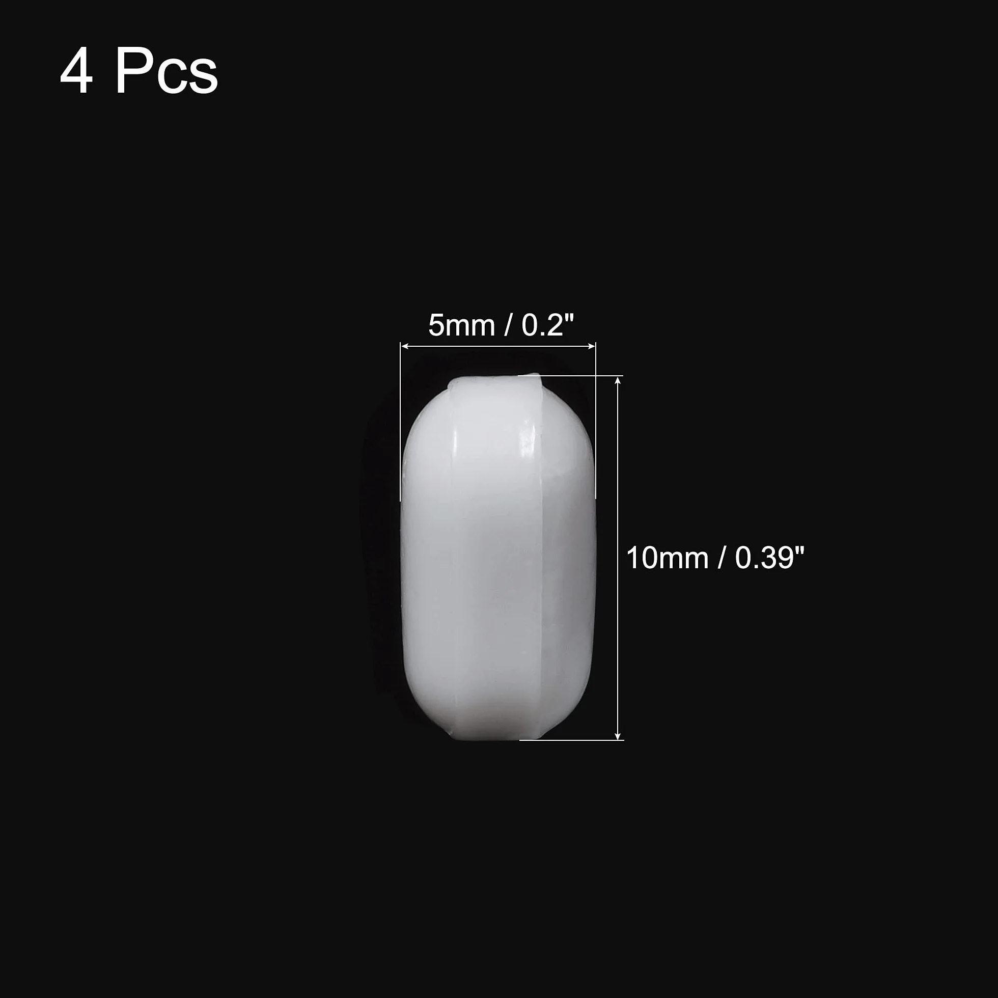 sourcing map 4 sztuki mieszadło magnetyczne mieszadło mieszadło 10 mm (0,39") forma cylindryczna powłoka PTFE magnes biały do laboratorium