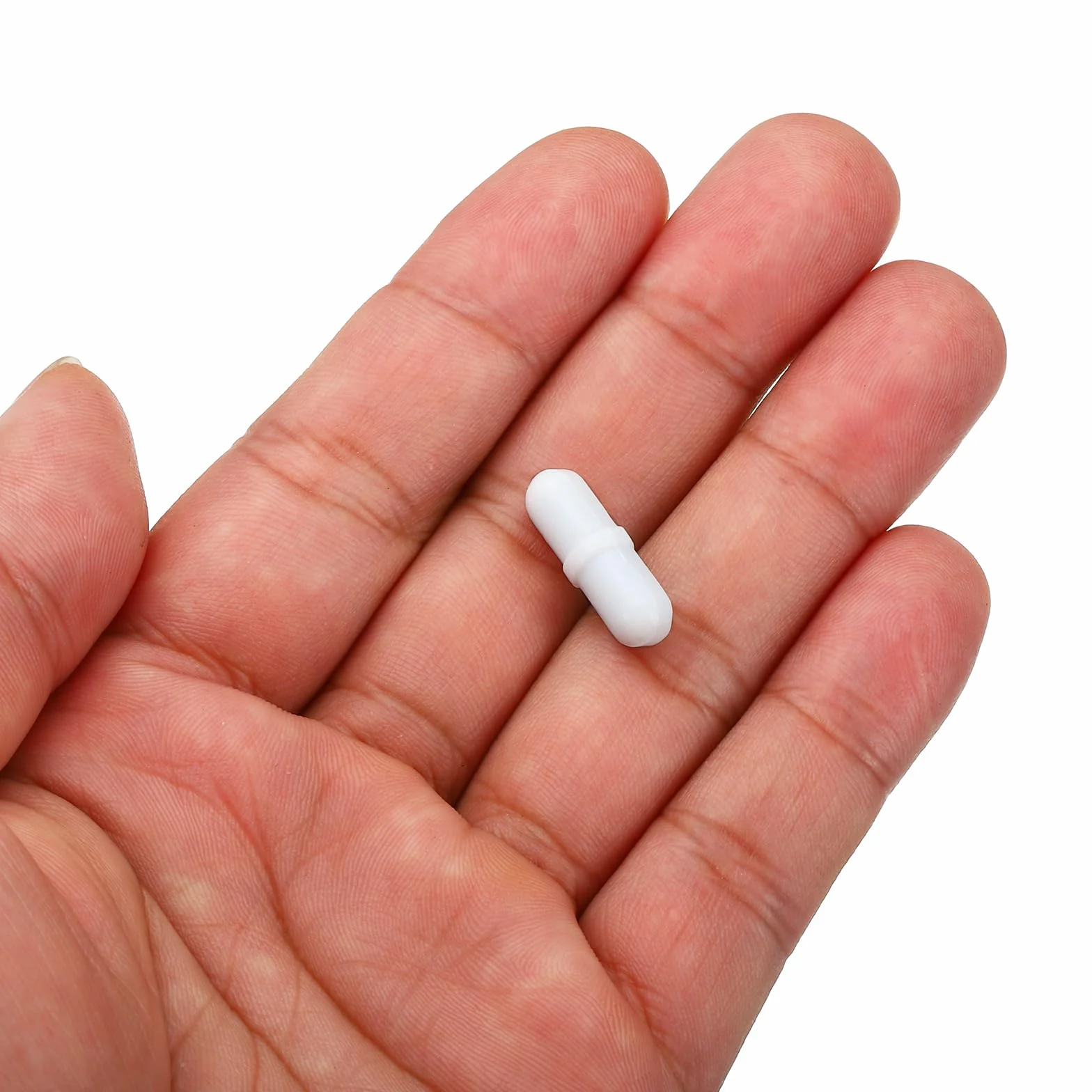 QUARKZMAN Magnetyczny pręt mieszający do mieszadła magnetycznego, kształt cylindryczny, powłoka PTFE, biały magnes, 20 mm / 0,79 cala do laboratorium, 10 sztuk