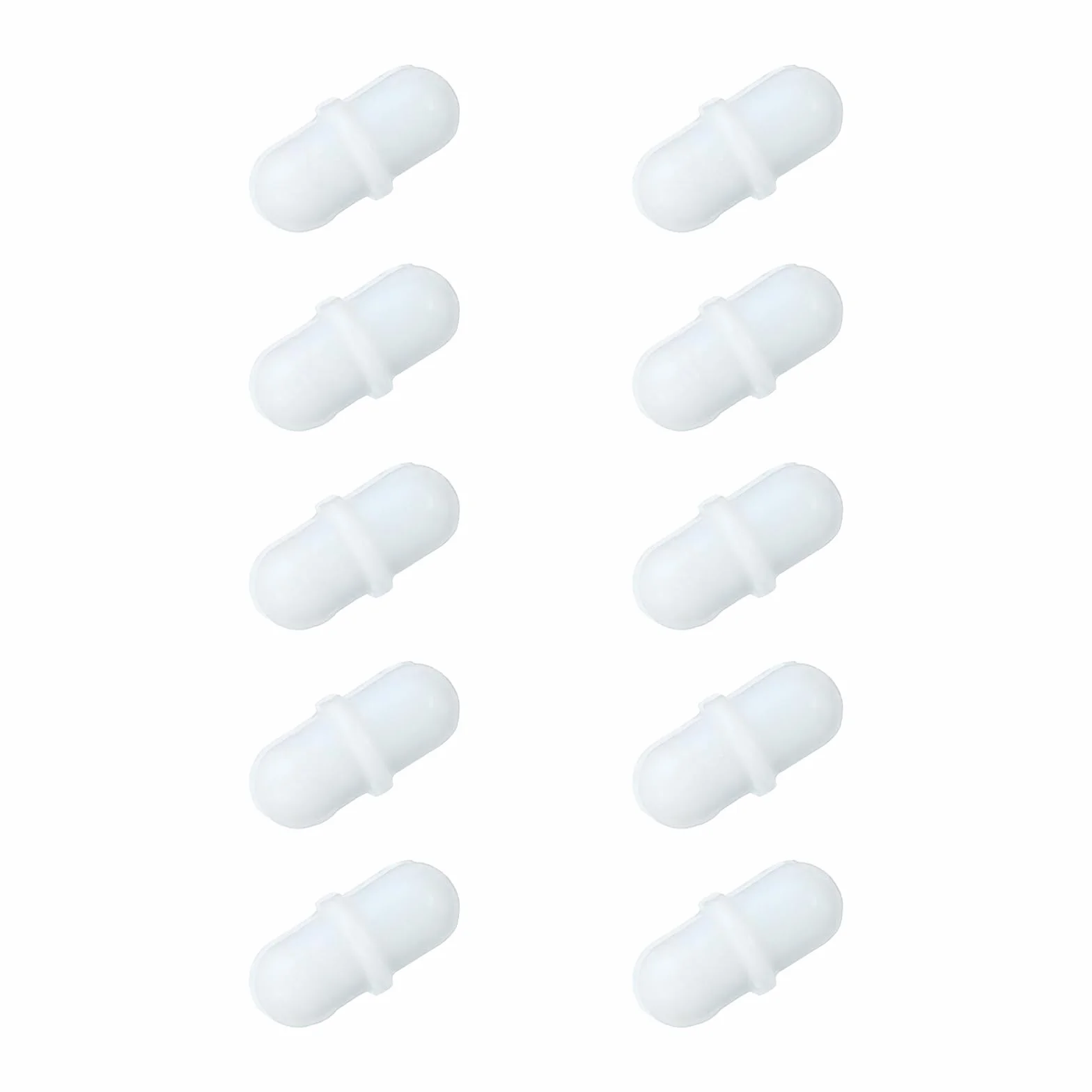 QUARKZMAN Magnetyczny pręt mieszający do mieszadła magnetycznego, kształt cylindryczny, powłoka PTFE, biały magnes, 10 mm / 0,39 cala, do laboratorium, 10 sztuk