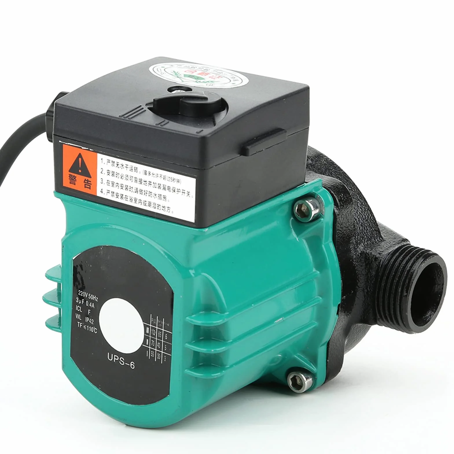 Wspomagająca Pompa Obiegowa, 3,4-calowa, Wyjątkowo Cicha Automatyczna z Silnikiem z Drutu Miedzianego, 220 V, 100 W, Cicha