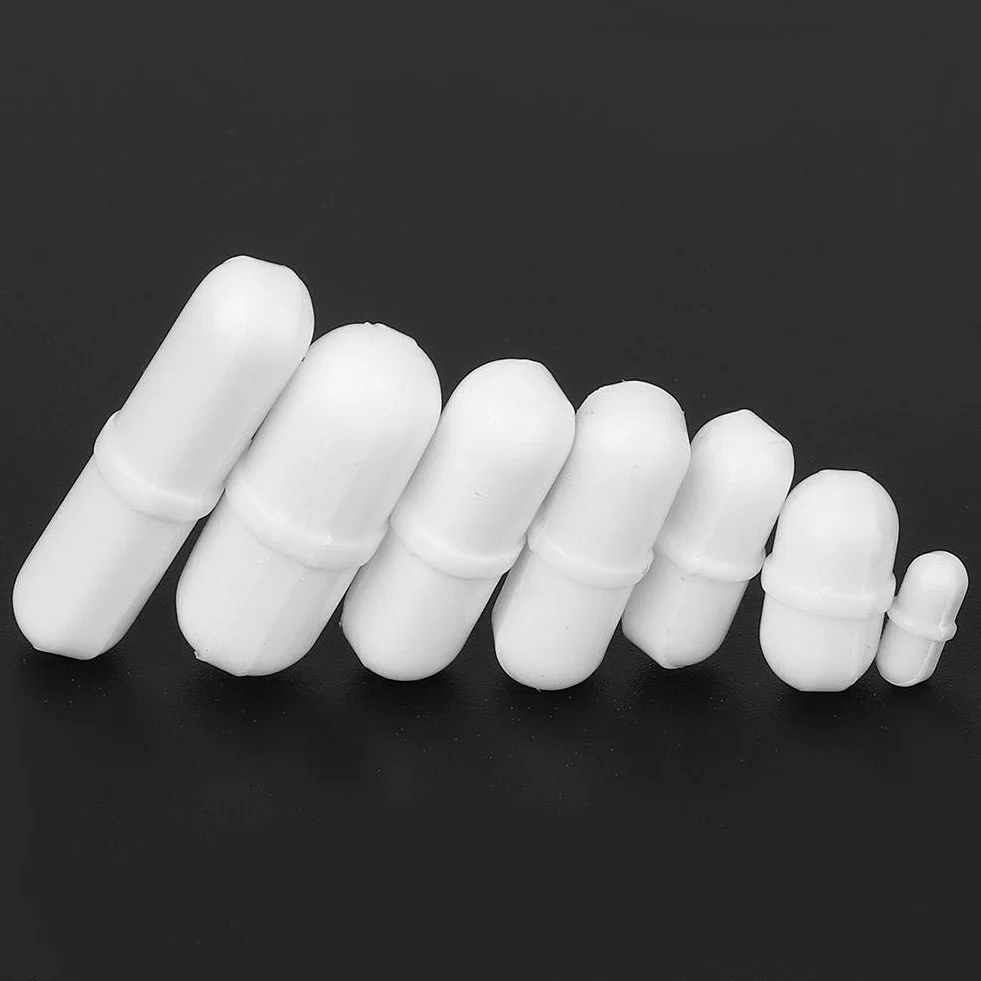 7 Sztuk Typu B PTFE Mieszadła Mieszadła Mieszalniki Akcesoria Mieszadła Laboratoryjne Magnetyczne Mieszadło Mieszadło Mieszadło do Mieszadła Magnetycznego Biały dla Przemysłu Badań Naukowych