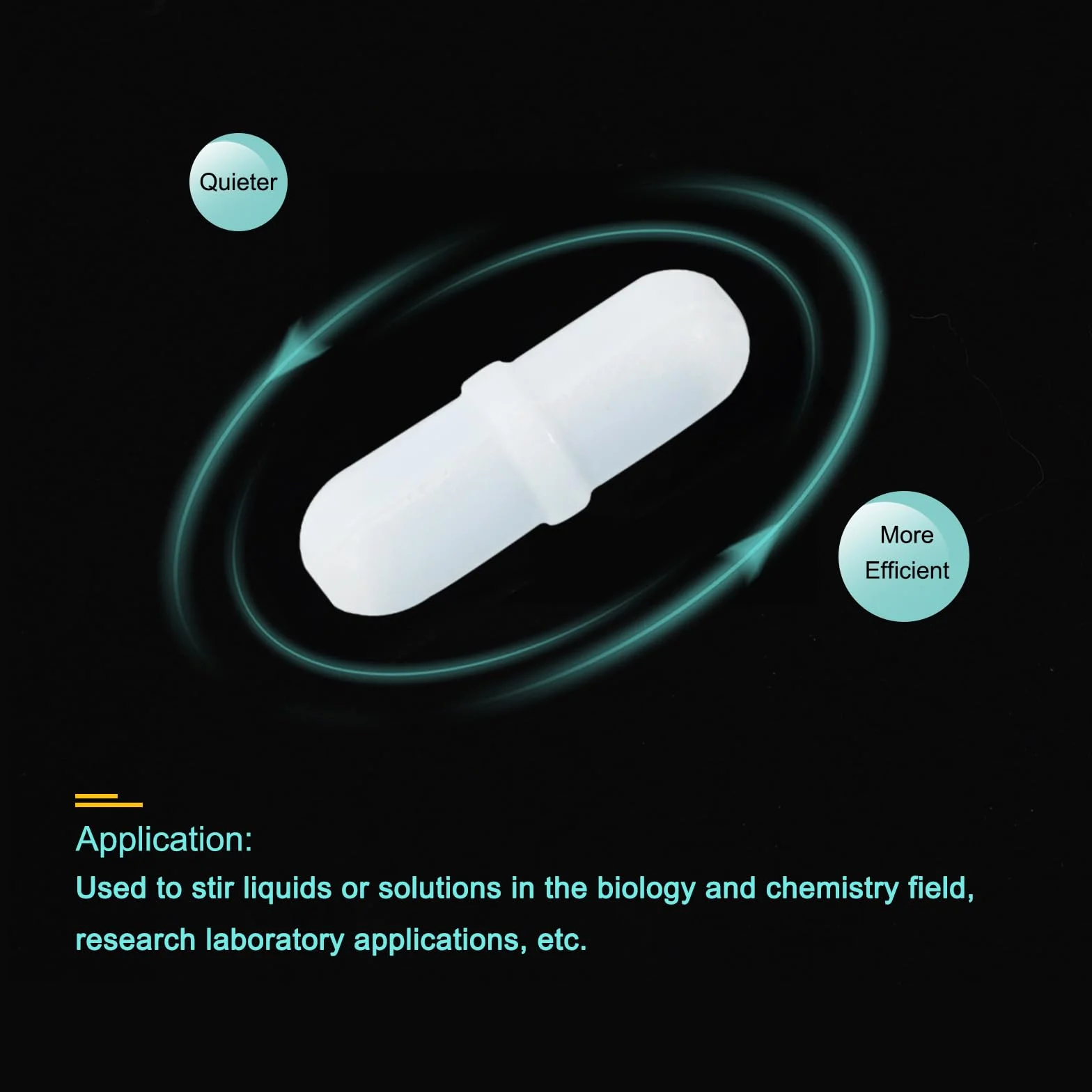QUARKZMAN Magnetyczny pręt mieszający do mieszadła magnetycznego, kształt cylindryczny, powłoka PTFE, biały magnes, 20 mm / 0,79 cala do laboratorium, 10 sztuk